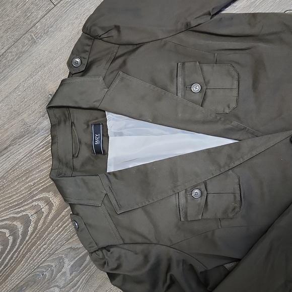Olive green blazer Size M - Picture 2 of 4